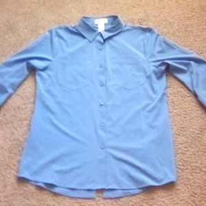 Darper's & Damon's Plain Button Up Women Long Sleeves Boho Shirt Top Size M